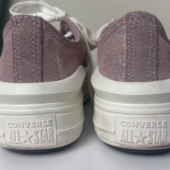 Converse Chuck Taylor All Star Lift Low Top Sneakers Pink Glitter 7.5 Platform - Picture 4 of 8